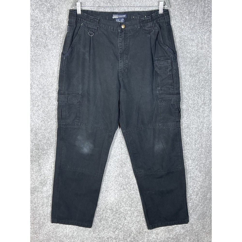 5.11 Tactical Cotton Canvas Cargo Pants Mens Size 36x32 Black 74251 Pockets